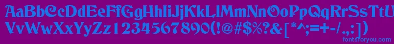 ColumbusRegular Font – Blue Fonts on Purple Background