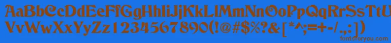 ColumbusRegular Font – Brown Fonts on Blue Background