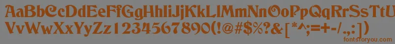 ColumbusRegular Font – Brown Fonts on Gray Background