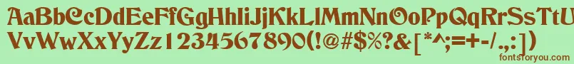 ColumbusRegular Font – Brown Fonts on Green Background