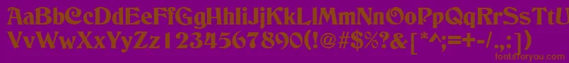 ColumbusRegular Font – Brown Fonts on Purple Background