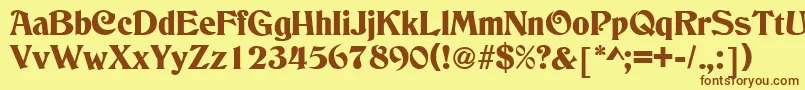 ColumbusRegular Font – Brown Fonts on Yellow Background