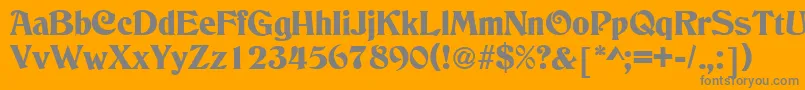 ColumbusRegular Font – Gray Fonts on Orange Background