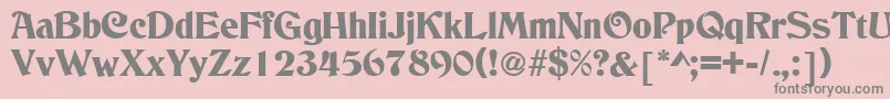 ColumbusRegular Font – Gray Fonts on Pink Background