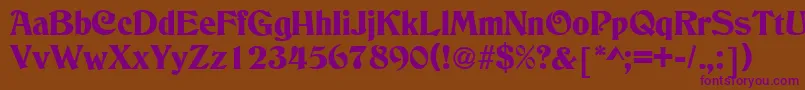 ColumbusRegular Font – Purple Fonts on Brown Background