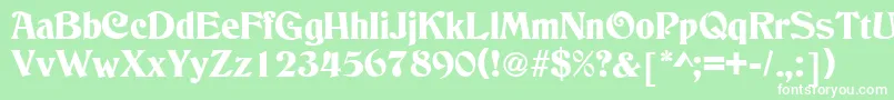 ColumbusRegular Font – White Fonts on Green Background