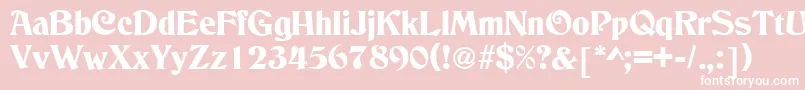 ColumbusRegular Font – White Fonts on Pink Background