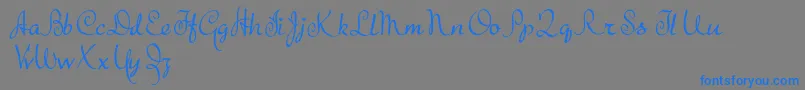 TheBeatGoesOn-Schriftart – Blaue Schriften auf grauem Hintergrund