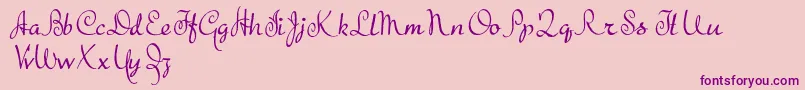 Weitere Informationen zur TheBeatGoesOn-Schriftart TheBeatGoesOn-Schriftart – Violette Schriften auf rosa Hintergrund