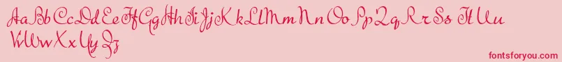 TheBeatGoesOn Font – Red Fonts on Pink Background