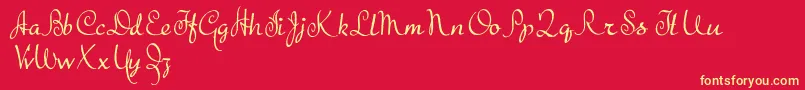 fuente TheBeatGoesOn – Fuentes Amarillas Sobre Fondo Rojo