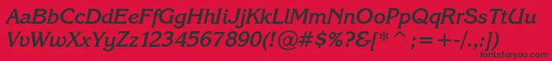 Karinabi Font – Black Fonts on Red Background