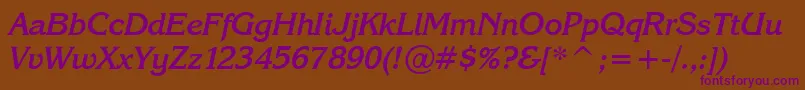 Karinabi Font – Purple Fonts on Brown Background