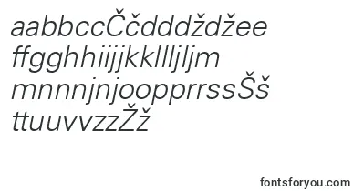 UniversceLightoblique font – slovenian Fonts