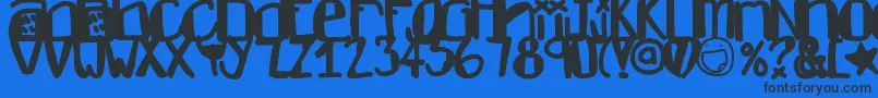 Dontlike Font – Black Fonts on Blue Background