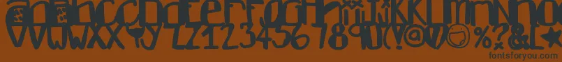 Dontlike Font – Black Fonts on Brown Background