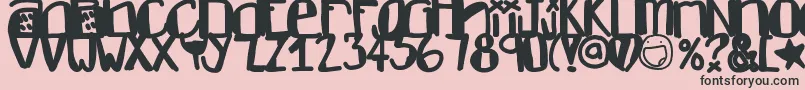 Dontlike Font – Black Fonts on Pink Background