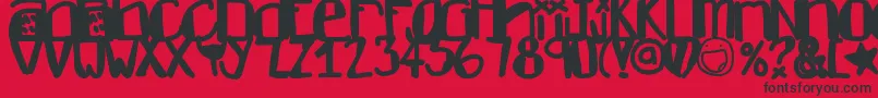 Dontlike Font – Black Fonts on Red Background