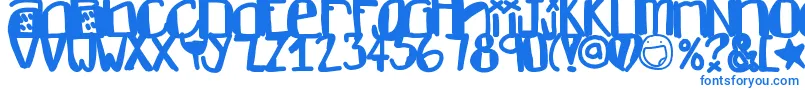 Dontlike Font – Blue Fonts on White Background