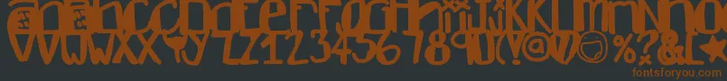 Dontlike Font – Brown Fonts on Black Background