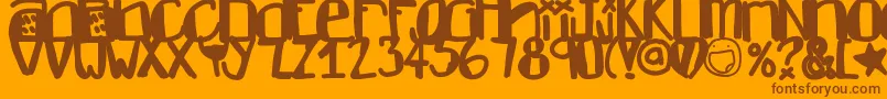 Dontlike Font – Brown Fonts on Orange Background