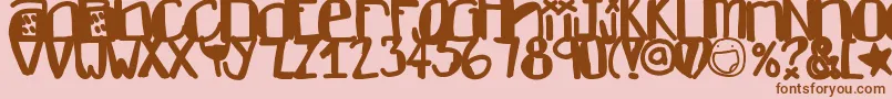 Dontlike Font – Brown Fonts on Pink Background