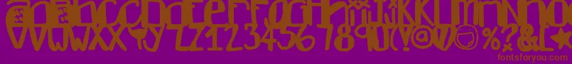 Dontlike-fontti – ruskeat fontit violetilla taustalla