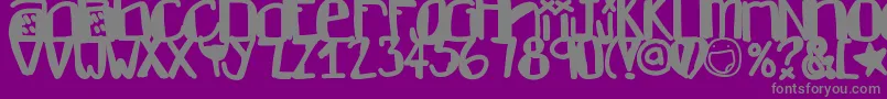フォントDontlike – 紫の背景に灰色の文字