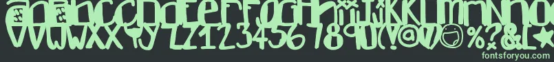 Dontlike Font – Green Fonts on Black Background