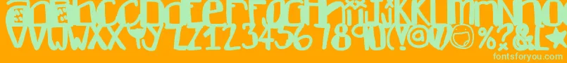 Dontlike Font – Green Fonts on Orange Background