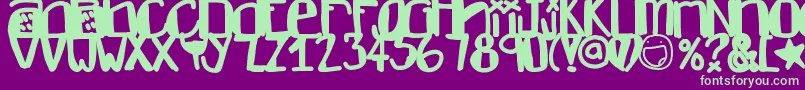Dontlike Font – Green Fonts on Purple Background