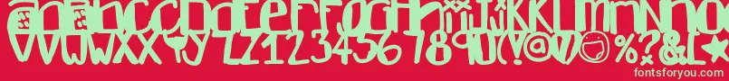 Dontlike Font – Green Fonts on Red Background