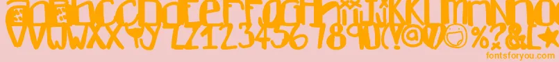 Dontlike Font – Orange Fonts on Pink Background
