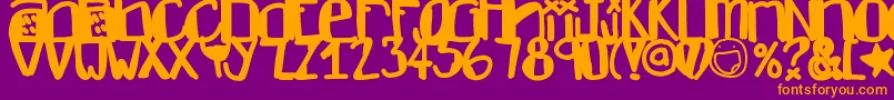 Dontlike Font – Orange Fonts on Purple Background