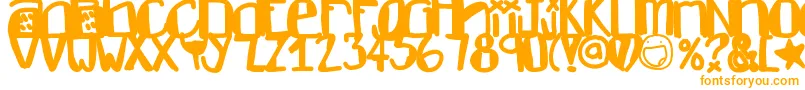 Dontlike Font – Orange Fonts on White Background