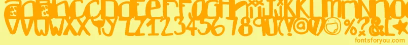 Dontlike Font – Orange Fonts on Yellow Background
