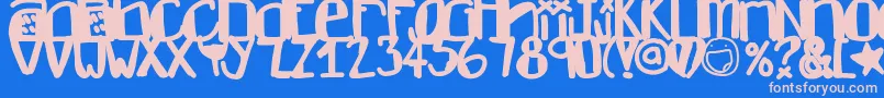 Police Dontlike – polices roses sur fond bleu