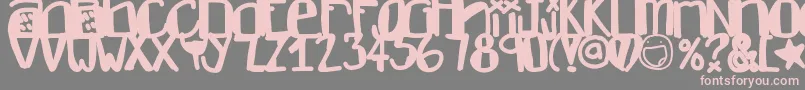 Dontlike Font – Pink Fonts on Gray Background