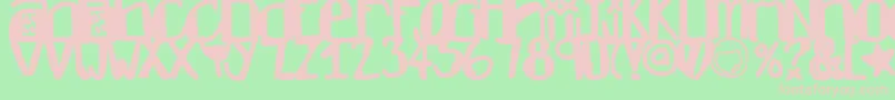 Dontlike Font – Pink Fonts on Green Background