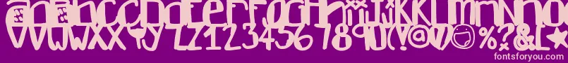 Dontlike Font – Pink Fonts on Purple Background