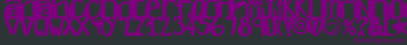 Dontlike Font – Purple Fonts on Black Background