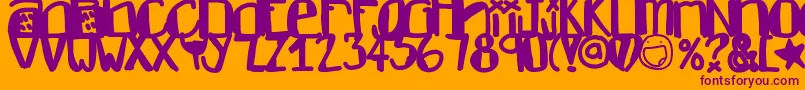 Dontlike Font – Purple Fonts on Orange Background