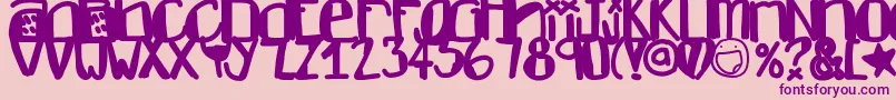 Dontlike Font – Purple Fonts on Pink Background
