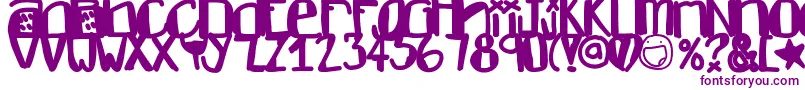 Dontlike Font – Purple Fonts on White Background