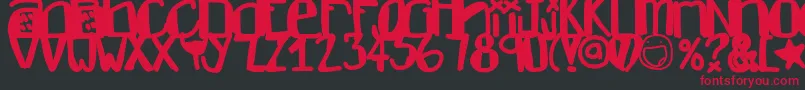 Dontlike Font – Red Fonts on Black Background