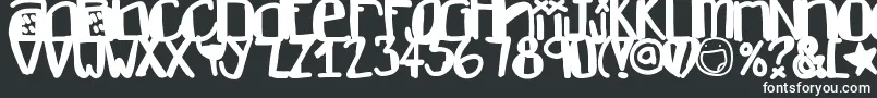 Dontlike Font – White Fonts on Black Background