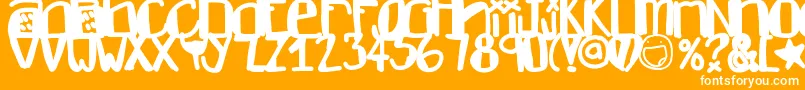 Dontlike Font – White Fonts on Orange Background