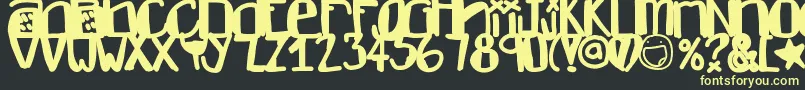Dontlike Font – Yellow Fonts on Black Background