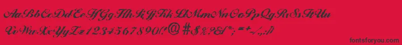 BallantinesrandomHeavyRegular-Schriftart – Schwarze Schriften auf rotem Hintergrund