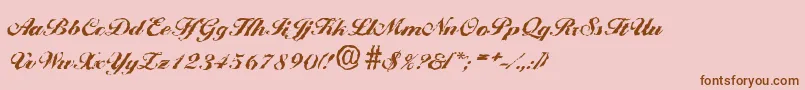 BallantinesrandomHeavyRegular-Schriftart – Braune Schriften auf rosa Hintergrund